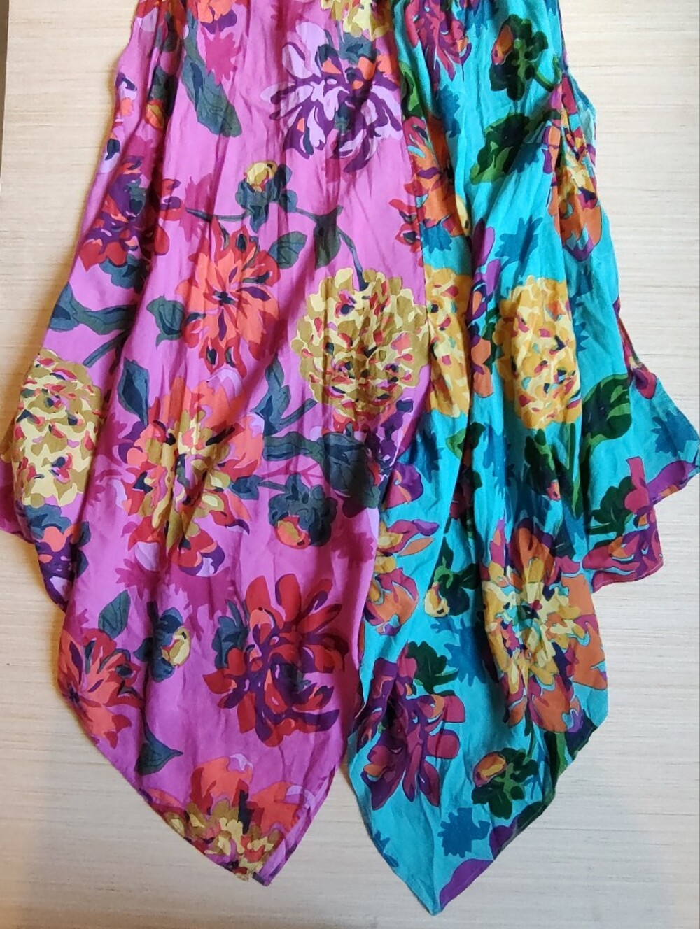 Anthropologie Flowy Dress Floral Pink Blue Spaghetti Straps Size XS S Women's - Picture 14 of 16